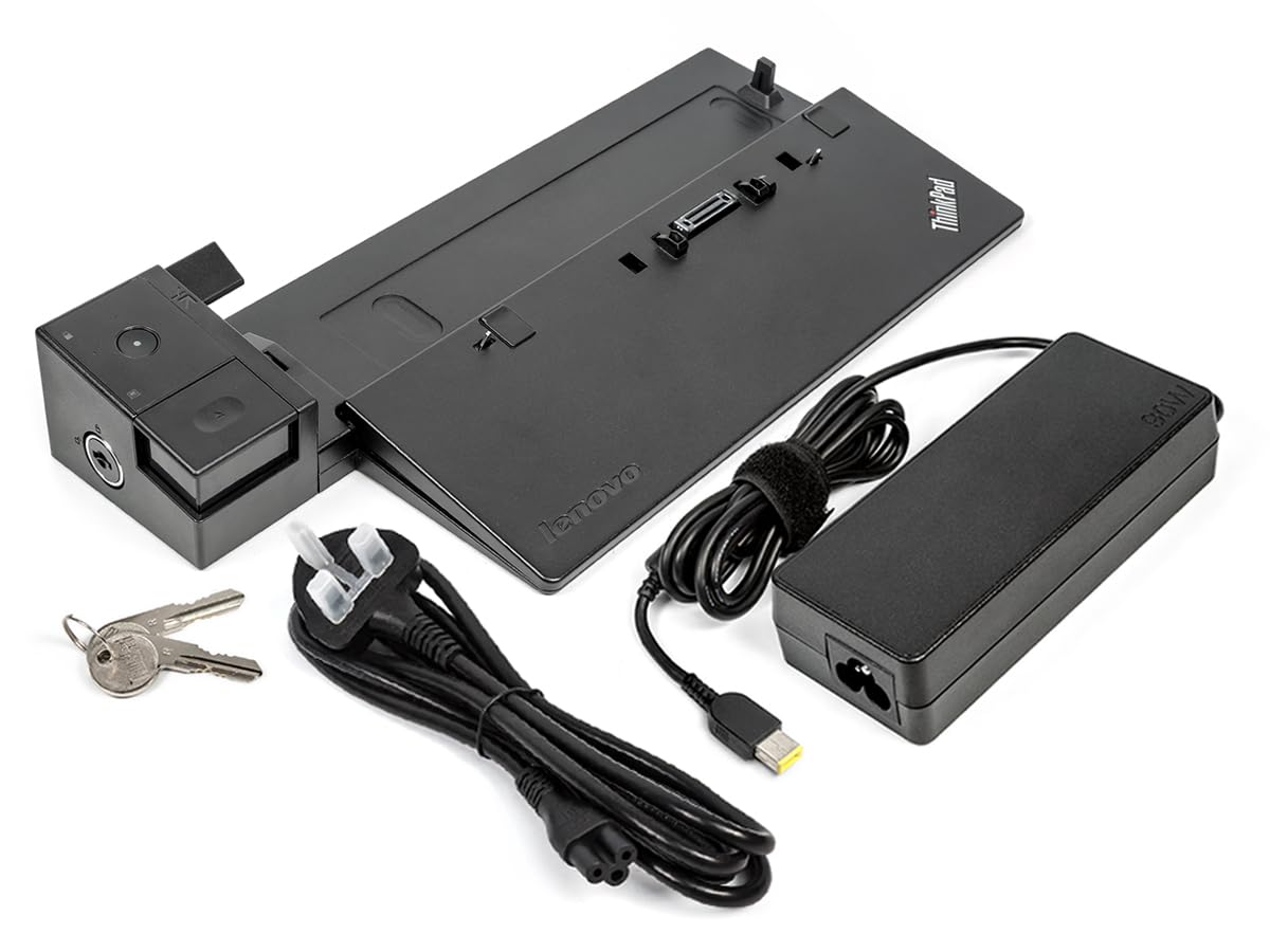 Perfect Case MaryCom Lenovo ThinkPad Ultra Dock for ThinkPad T440 T450 T460 T470 T550 T560 T570 X240 X250 X260 X270 W540 W541 W550s P50s P51s | with Keys | without Power Cable (Refurbished)