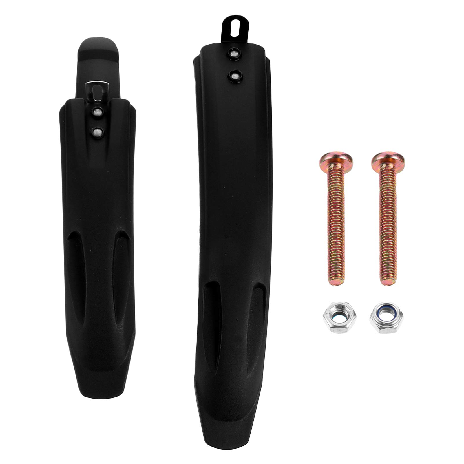 VICASKY 2pcs Mountian Bike MTB Mudguard Front and Rear Cycling Tire Mud Guards Bike Supplies 14 16 18-inch (Black)