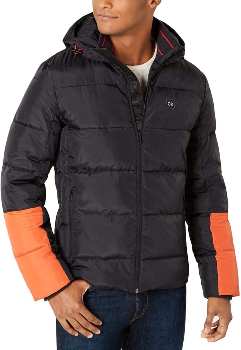 calvin klein puffer jacket black