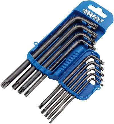 Draper TX-STAR Torx Hex Key Set 9 Pieces S2 Steel Security Allen Star