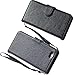 Wisdompro iPhone 6 Plus Case, iPhone 6s Plus Case, Premium PU Leather 2-in-1 Protective Folio Flip Wallet Case with Credit Card Holder Slots and Wrist Lanyard for Apple iPhone 6 Plus 6s Plus-Black