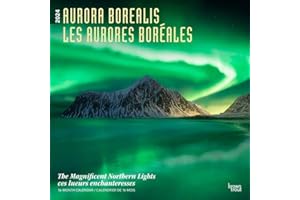 Aurora Borealis | Les aurores boréales | 2024 12 x 24 Inch Monthly Square Wall Calendar | Foil Stamped Cover | English/French Bilingual | BrownTrout | USA Alaska Northern Lights
