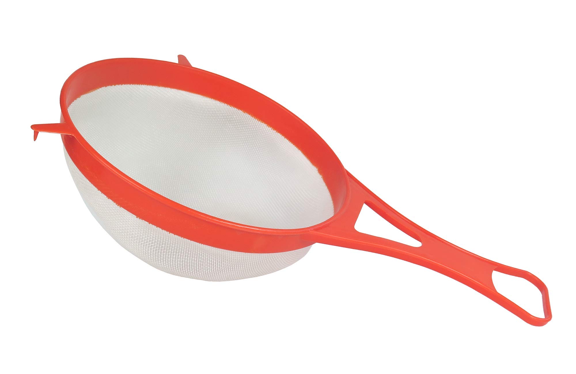 Tredoni 22cm Fine Nylon Mesh Strainer Sieve - Plastic Flour Sifter, Cinnamon/Sugar Powder Spreader (22 cm)