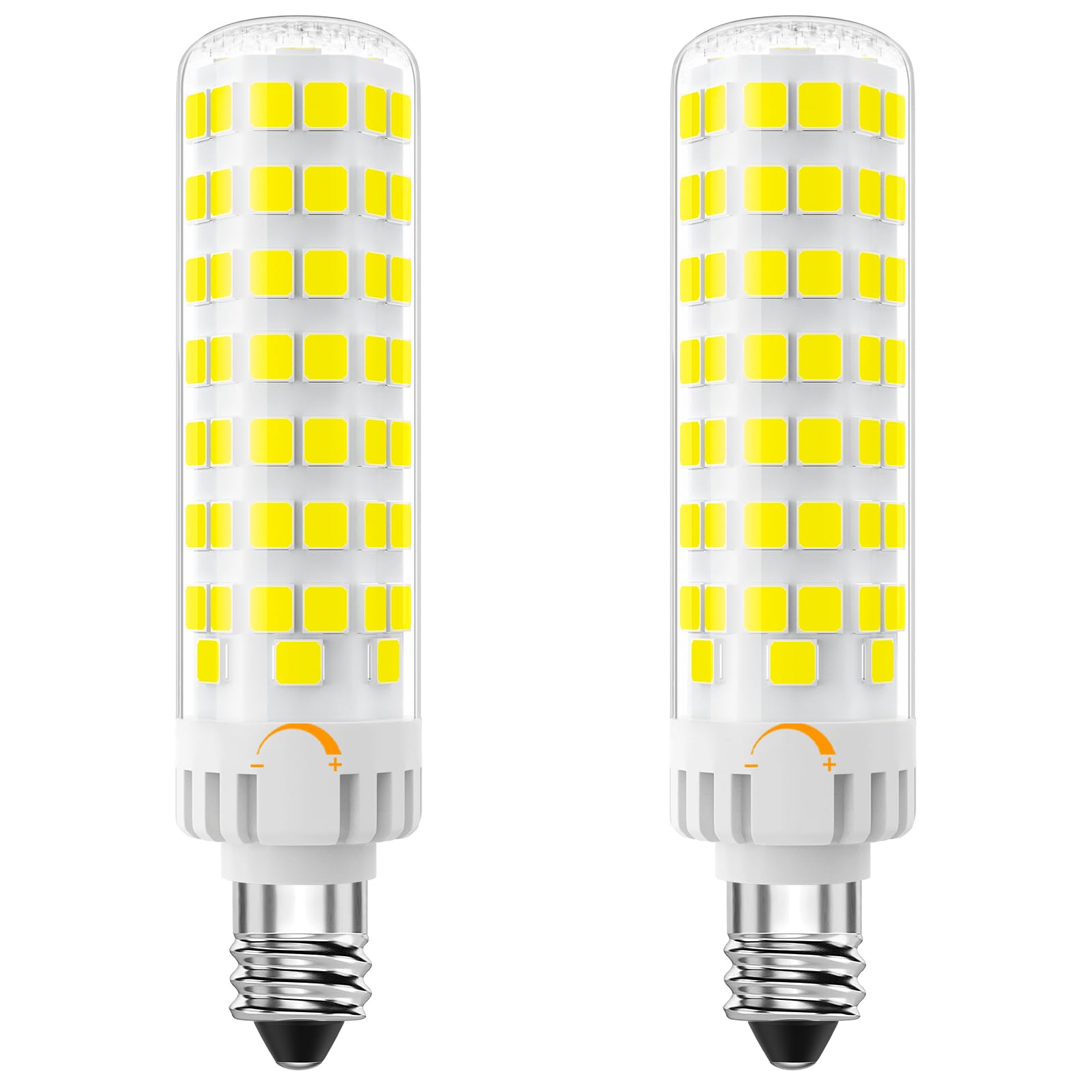 Photo 1 of E11 LED Bulb Dimmable, JDE11 120V 100W Halogen Equivalent, T3/T4 Mini Candelabra Base, 6000K Daylight White, ?10W 1000 Lumen E11 Bulbs for Ceiling Fans, Chandeliers, Cabinet Lighting, 2 Pack