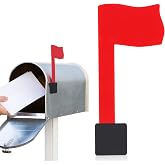 Mailbox Flag Replacement, Self Adhesive Red Mail Flag | 90 Degree Rotatable Mailbox Flag, Waterproof Mailbox Replacement Flag for Most Flat Smooth Surfaces, Mailbox Accessories