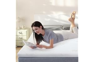 Newentor Firm Mattress Topper Queen - 3 Inch Medium Firm Memory Foam Mattress Pad for Back & Shoulder Pain Relief, CertiPUR-US Certified, Queen