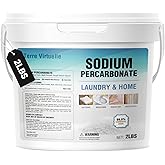Terre Virtuelle Sodium Percarbonate – Oxygen Bleach Powder & Laundry Booster – Multi-Purpose Cleaner for Stain Removal, Whitening, Deodorizing – Chlorine-Free (2lbs)