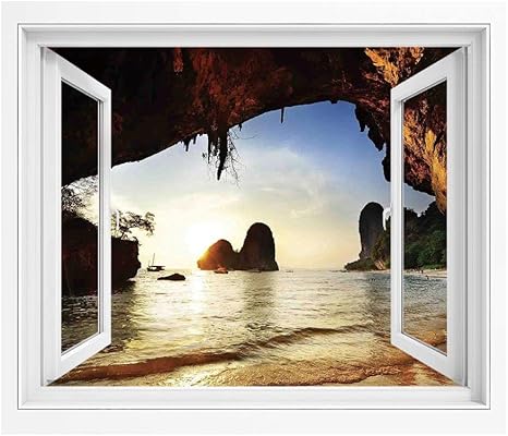 Amazon 自然な洞窟の装飾 Pvc絵画風 壁紙ポスター 150x1 Cm 芸術的な写真 おしゃれ ウォールステッカー 多用途なシール マルチで水浸食リードフルート洞窟中国水槽雨の収穫 ウォールステッカー オンライン通販