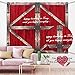 Barn Door Props, Fabric Red and White Wood Sign Backdrop Barn Door Photo Booth Barn Door Background for Barnyard Party Decorations, 63 x 52.4 Inch