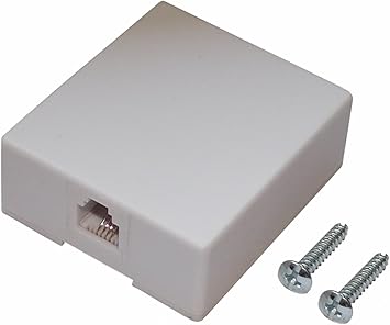 AERZETIX: Caja Conector Enchufe RJ11 4 Pines 6p4c 57/50/21mm: Amazon.es: Electrónica