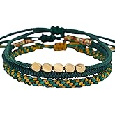 CWFPBA 3Pcs Tibetan Buddhist Handmade Braided Adjustable Bracelets Lucky Protection Rope Woven Knots Prayer Bracelet Friendship Couple Amulet Wristbands Jewelry for Women Men