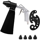 ElaraBerry Spot Sand Blaster Gun Kit for Air Compressor, 4 Rubber Nozzles | Gravity Feed Sandblaster, Portable Sand Blaster Gun Kit for Rust, Corner Weld Cleaning with Abrasive Recycling