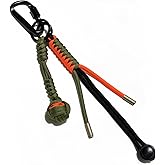LOTMIAI Paracord Keychain Handmade Bag charms– Durable Braided Key Holder with Carabiner Clip