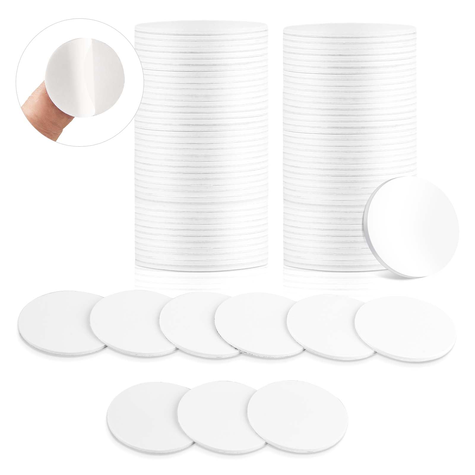 Photo 1 of 100Pcs Programmable NFC Tags Sticker NTAG215 - Blank Coins 504 Bytes Round Cards With Adhesive Back, Compatible With TagMo and NFC Enabled Devices