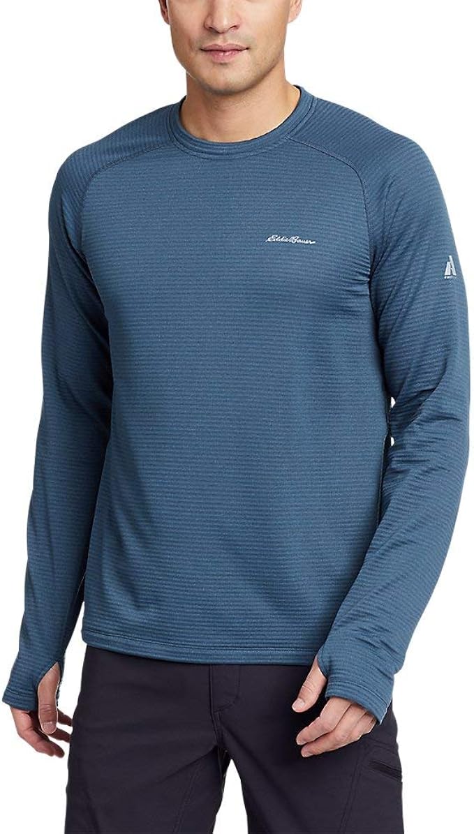 Eddie Bauer Men's High Route Grid Air LongSleeve Crew at Amazon Men’s