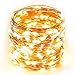 String Lights Fairy Copper lights, 16ft 50 LED Fairy Starry String Lights AA Battery Powered Rope Lights Decorative String Lights for Christmas Wedding Home Indoor Outdoor Decorating (Warm White)