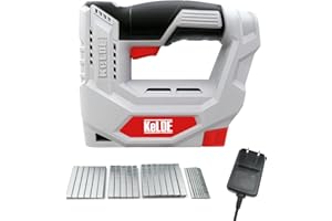 KeLDE 2 in 1 Cordless Staple Gun/Nail Gun Kit, 2000mAh Li-ion Rechargeable Stapler Battery Power Staple Gun for Upholstery, Wood, Furniture DIY with 900pc T50 Staples and 300pc 5/8" Nails