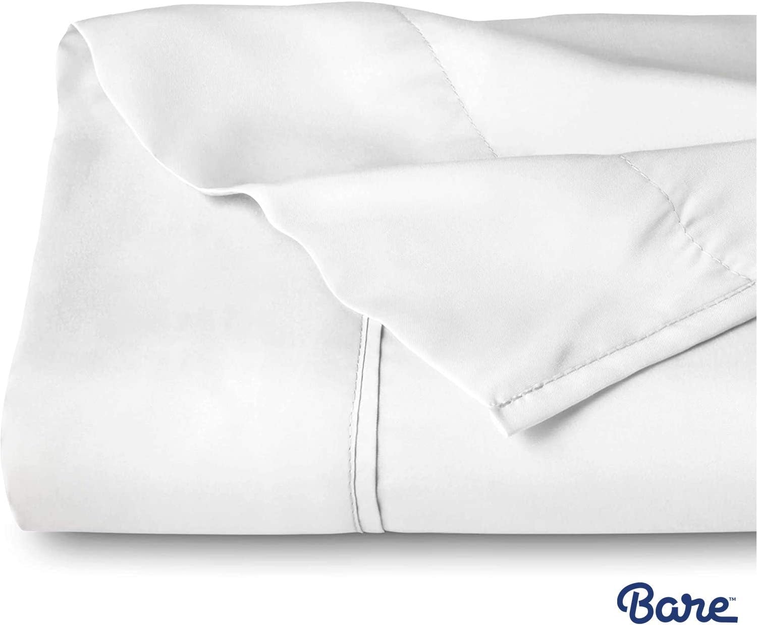 Bare Home Flat Top Sheet Premium 1800 Ultra-Soft Microfiber Collection - Double Brushed, Hypoallergenic, Wrinkle Resistant, Easy Care (King, White) -
