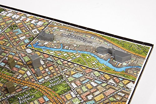 4D Cityscape Seattle Time Puzzle (1100+ Pieces)