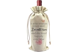 Eilcoly Retirement Gifts for Women, Retirement Wine Bag, Retirement Gifts Wine Bag, Coworker Leaving Gifts, Goodbye Farewell Gifts for Women Wb-004