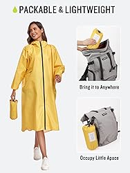 SaphiRose Long Sleeve Rain Jacket Extra Length