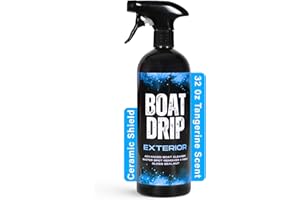 Boat Drip Exterior Cleaner, All Purpose Boat Cleaner with SiO₂ Ceramic Sealant, Tangerine Scent - Effective Water Spot & Boat Protectant, Yachts, Marrine Vessels & More