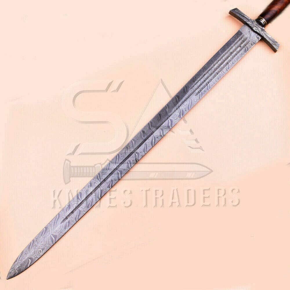 MB-253 Custom Handmade Damascus Sword 30" Damascus Steel Hunting Sword