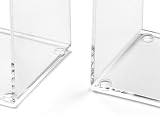 Osco Acrylic Bookends with Clear Rubber Pads Non Slip 6 Pair H10.2 x W8 x D10 cm view 5