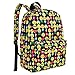 Zicac Canvas Emoji Backpack Smiling Face Satchel (Black)