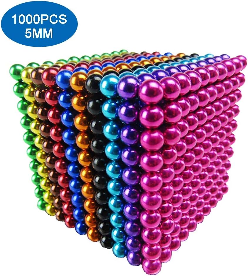 JYLJL Magnetic Building Blocks, Intellectual Development Gifts, Decompression, for Teenagers and Adults 5 Mm, 1000 Pcs