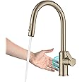 KRAUS Oletto Touchless Sensor Pull-Down Single Handle Kitchen Faucet in Spot-Free Antique Champagne Bronze, KSF-2830SFACB