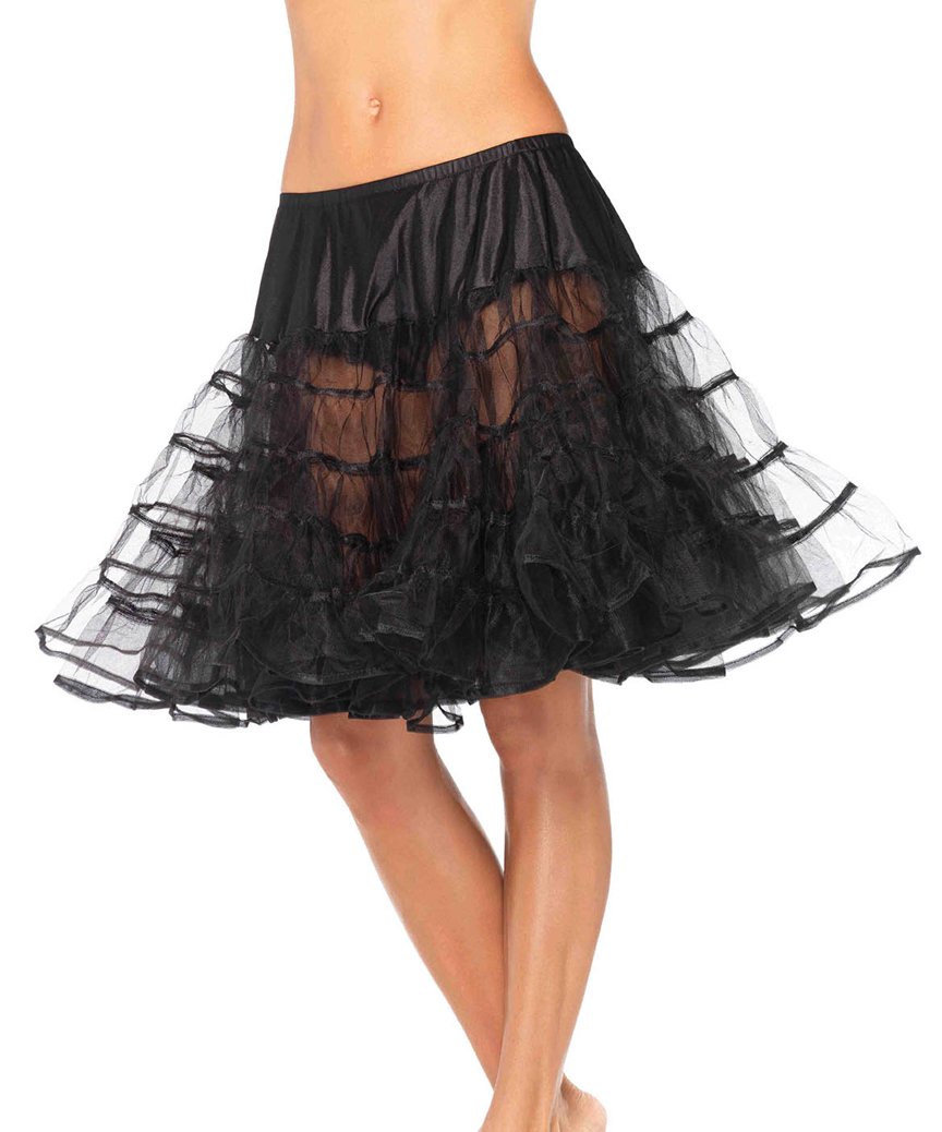 Leg Avenue Knee-Length Petticoat Model (Black)