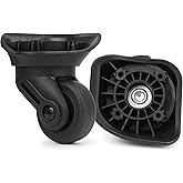 Zoofen 8-Pack 50mm Luggage Replacement Wheels - Double Wheel Set With Axles & Wrench For Suitcase Repair