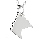 FashionJunkie4Life 925 Sterling Silver US States Pendant Necklaces