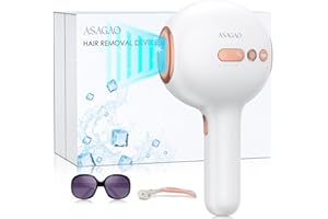 ASAGAO Laser Hair Removal for Women and Men, IPL Hair Removal with Sapphire Ice-Cooling for Painless, Hair Removal Device 60W at Home Use for Whole Body Unlimited Flashes FDA Cleared
