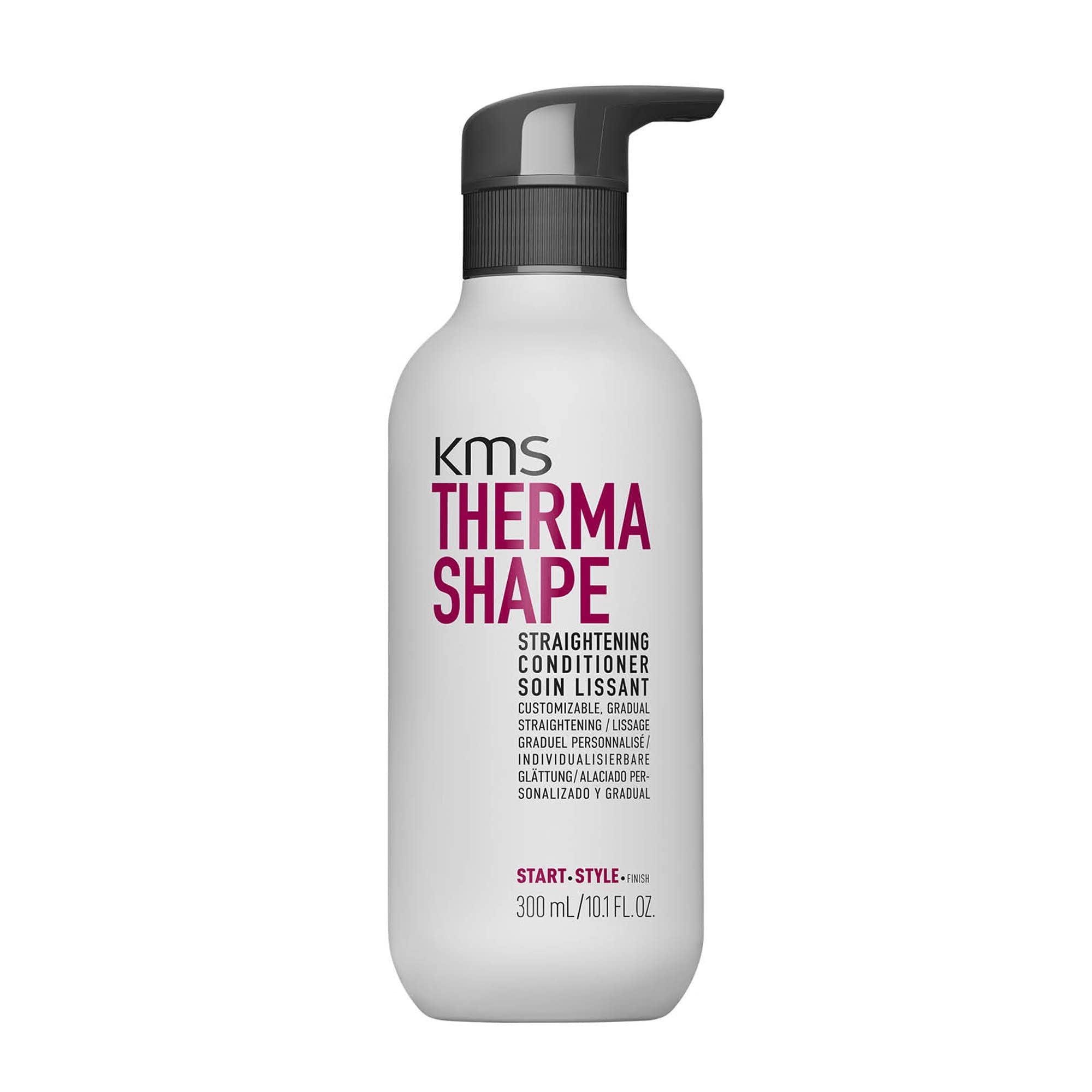 KMS ThermaShape Straightening Conditioner, For Medium to Thick Hair, Smoothness & Manageability, Heat Protection Support, Vegan & PETA Approved, 300ml