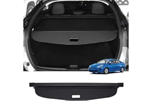 Powerty Cargo Cover Only Fit for Toyota Prius 2019 2020 2021 2022 2023 (Latest XW50 Since November 2018) Retractable Rear Trunk Security Cover Shielding Shade Black (Not for Prius Prime.)