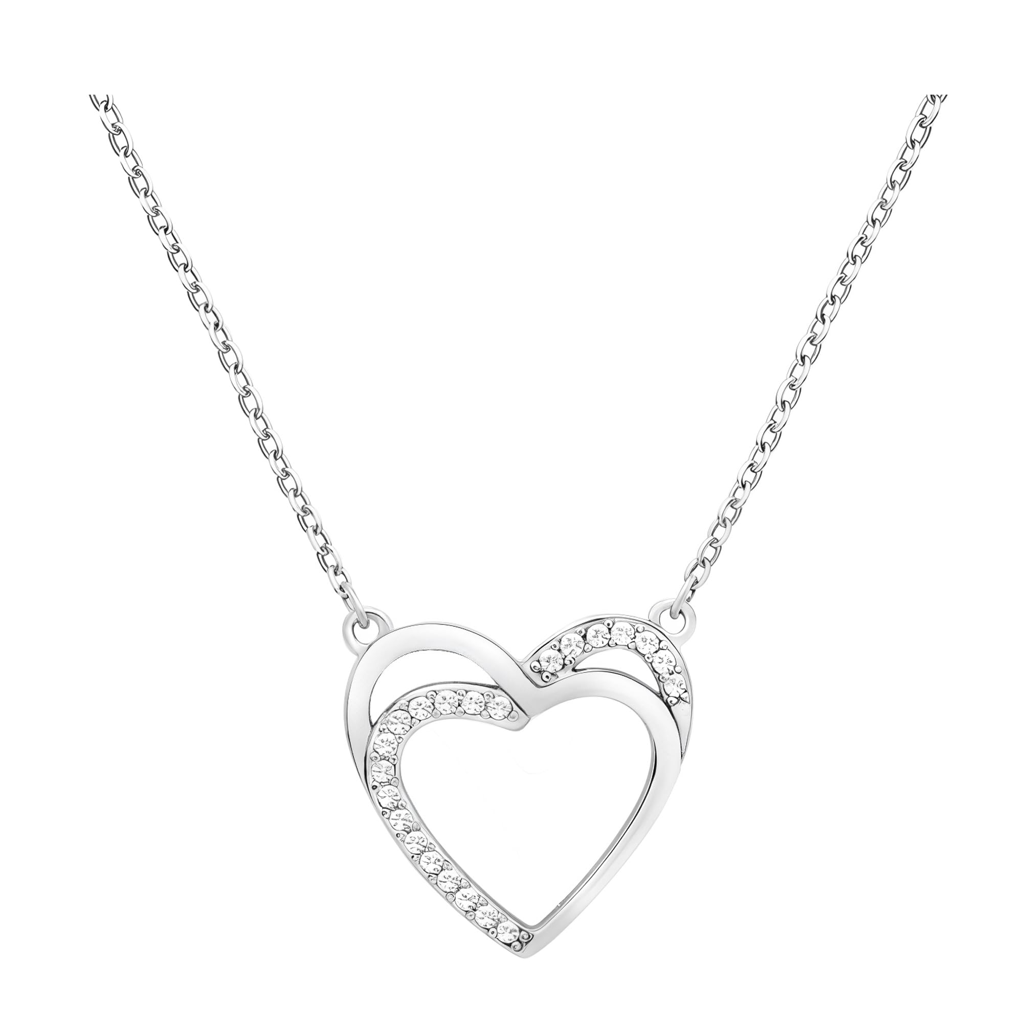 Sofia Milani - Women's Necklace 925 Silver - with Zirconia Stones - Heart Pendant - 50299
