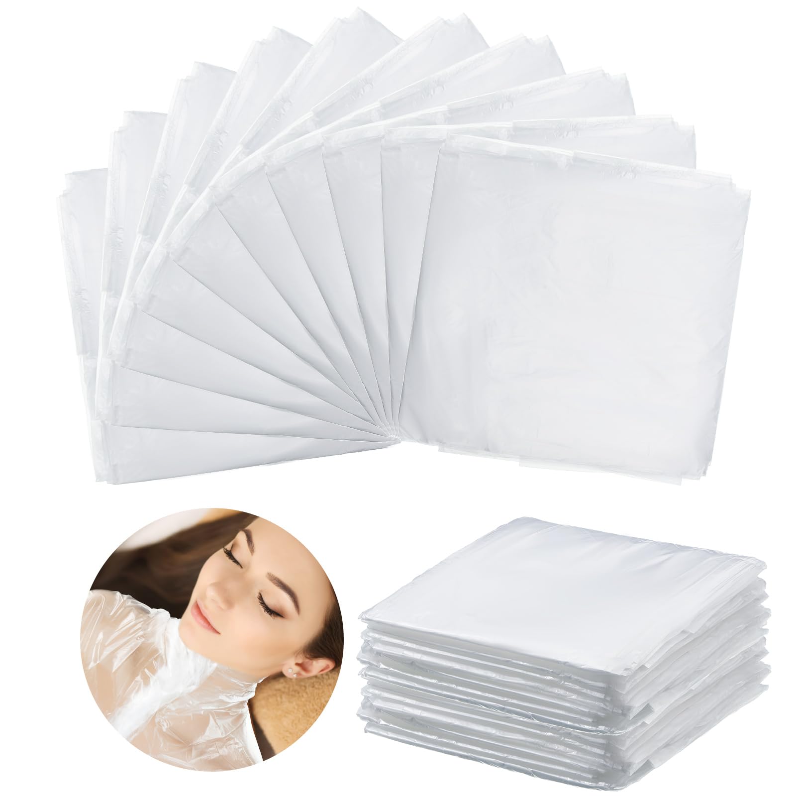 Photo 1 of Teling 150 Pcs Sauna Bag Plastic Sheeting for Body Wrap 47 x 83 Inch Applied Inside a Far Infrared Sauna Bag Disposable Body Wraps Thicken Sauna Blanket Liners Sauna Accessories