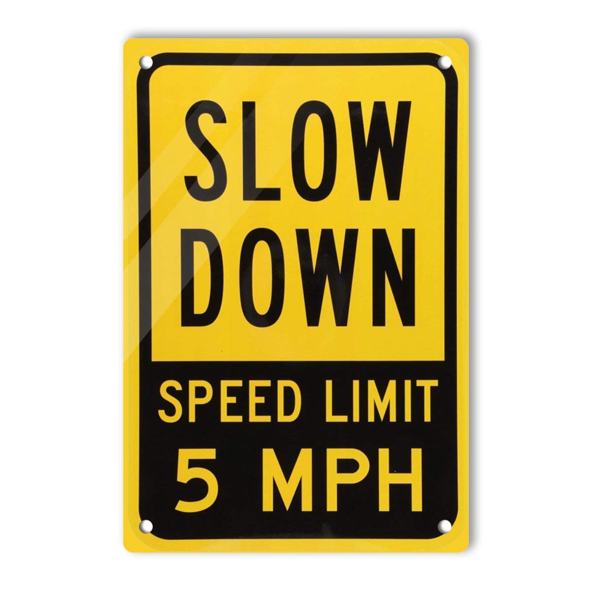 Glad grace GONEI Aluminum Slow Down Speed Limit 5 MPH Sign 8 x 12 Inches Aluminum Warning Metal Signs, Indoor or Outdoor Use for Home Business, UV Protected & Waterproof