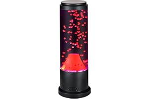 EDIER Volcano Lamp, 11" Auto Color-Changing Sensory Night Light for Kids, USB/Battery Powered Silent Desk Decor for Autism & Stress Relief