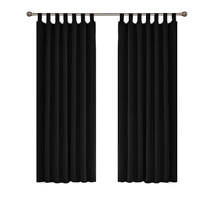 Umi Essentials Thermal Insulated Tab Top Blackout Curtains Energy