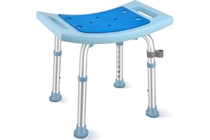 BROSIVE Shower Chair for Elderly Seniors, Shower Stools and Benches for Adults, Adjustable Bath Chair for Inside Shower, Shower Seat for Disabled, Tool-Free Assembly Shower Bench, 350 LB Weight Cap