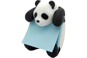 RhyNSky Panda Sticky Note Holder Cute Pop Up Sticky Note Dispenser Animal for Desk Home School Office, 3x3 in, C10