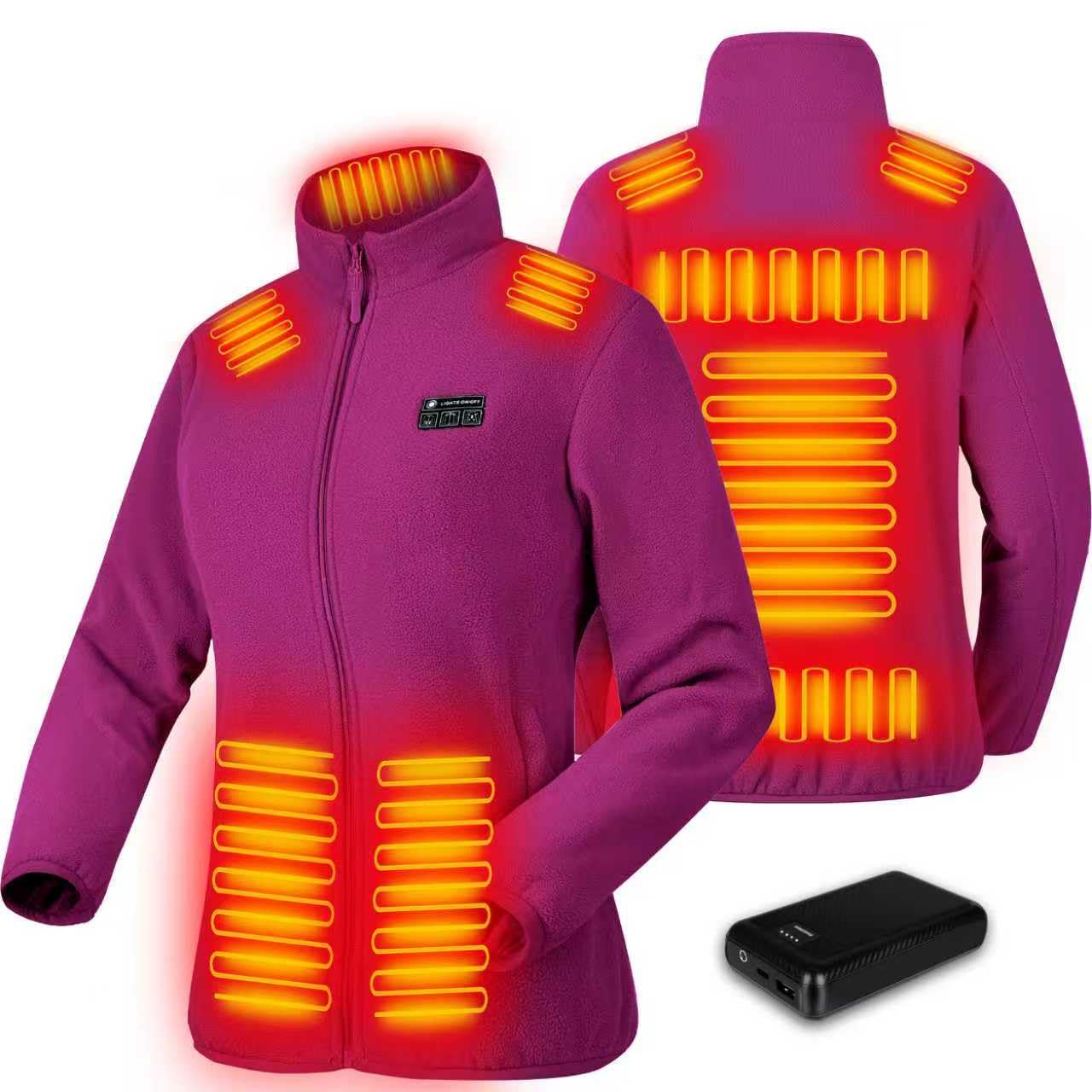 Photo 1 of Panatude Heated Jackets for Women with Battery Pack Included(16000mAh) Polar Fleece Womens Heated Coat Hoodie for Winter