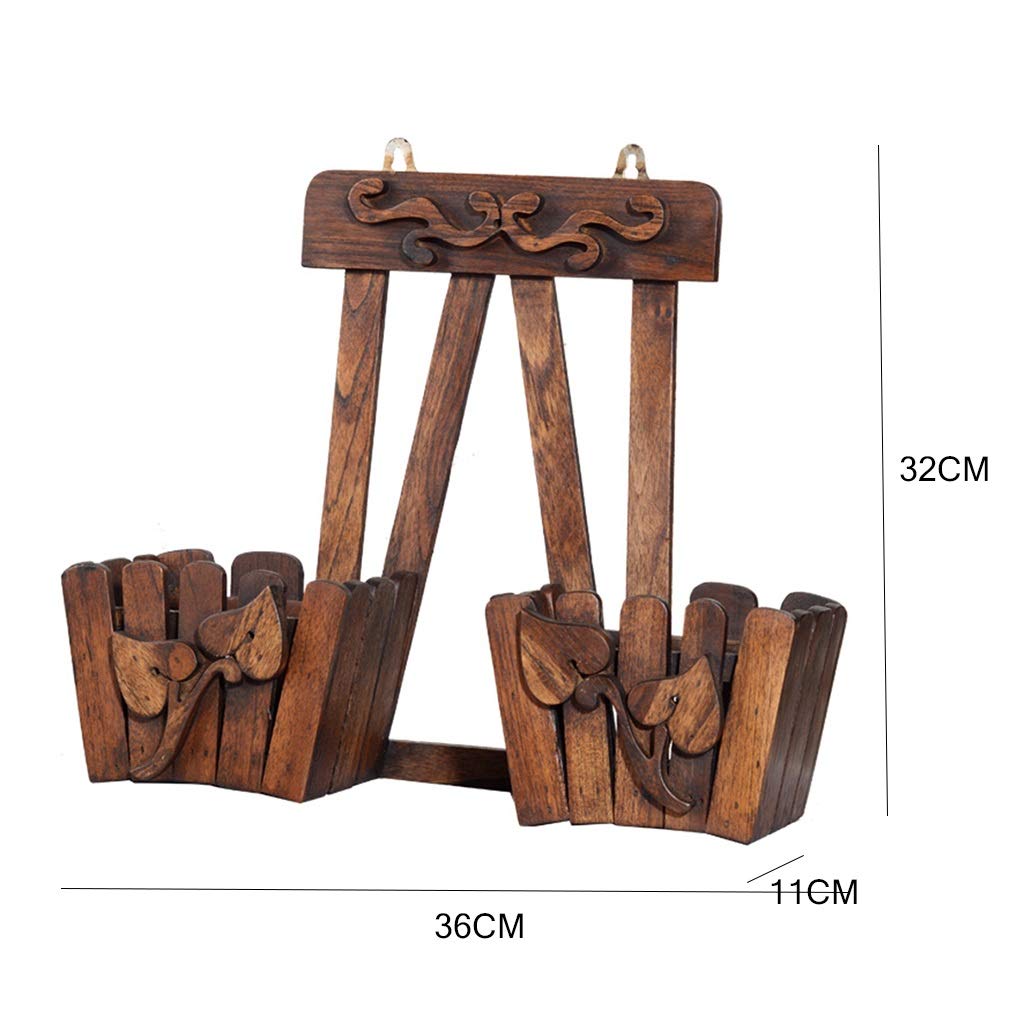 Soportes para plantas Soporte de Flores Madera Maciza balcón Pared ...