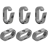 KeyUnity KA41SW 6PCS Mini Split Key Ring Quick Release Key Organizer, Titanium Carabiner Keychain Liner for Connecting Home Car Keys