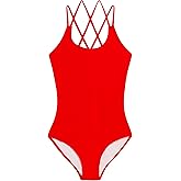 Kanu Surf Girls Reese UPF 50 Beach Sport Criss-Cross One Piece Swimsuit