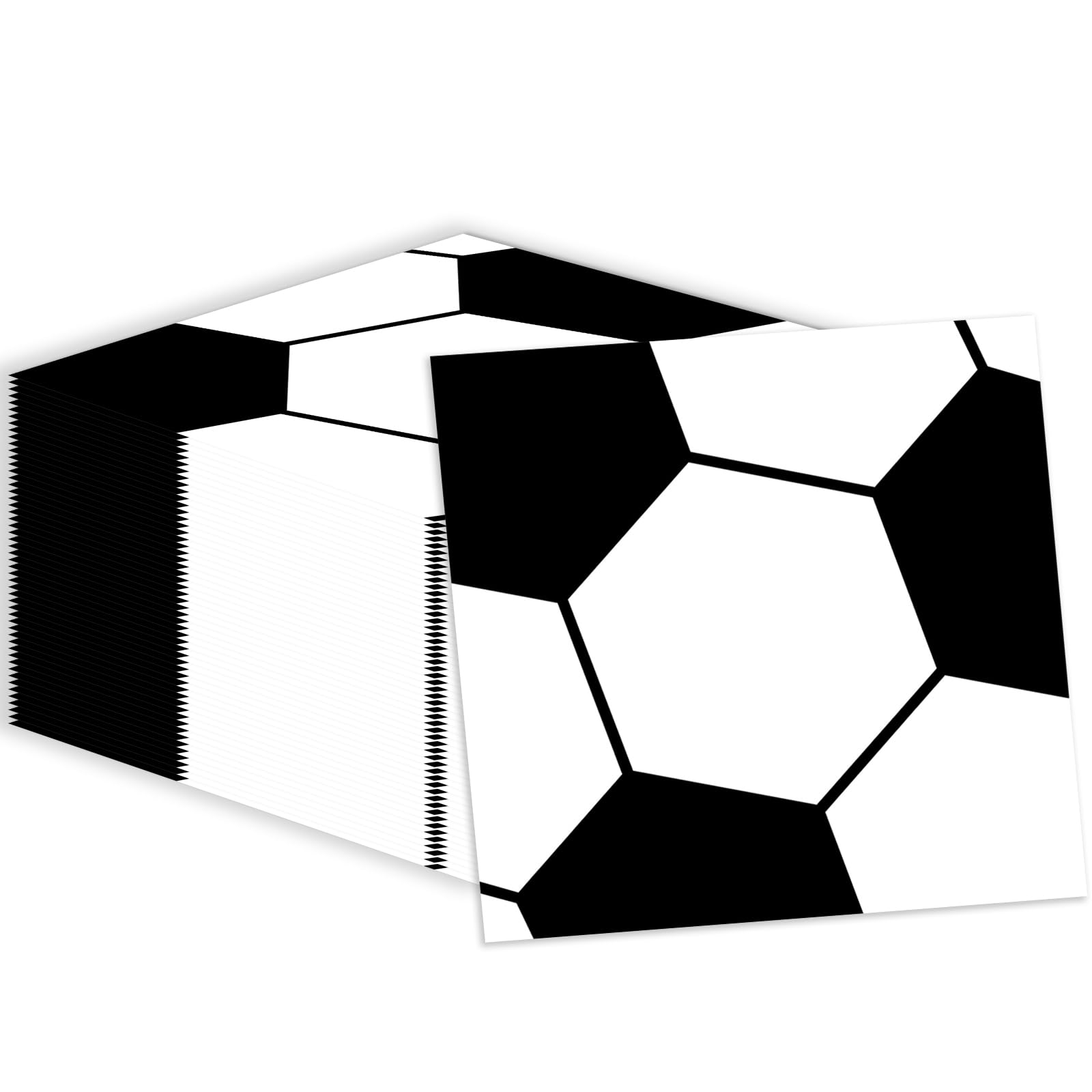 Photo 1 of 50 Pcs Soccer Napkins 13 x 13 Inches, Soccer Paper Napkins Sports Theme Disposable Cocktail Napkins for Birthday Baby Shower Soccer Party Decorations (Soccer)