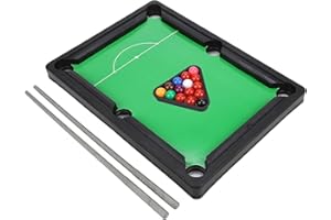 YUNIR Mini Table Pool Set, High Simulation Light Billiards Mini Playset Mini Pool Table for Kids Toys 13x9.5x2.6 Inches